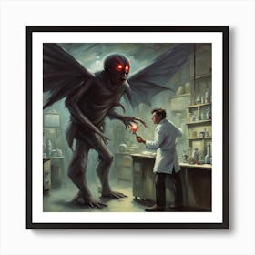 Monster In The Lab Art Print