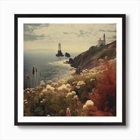 Lighthouse Vintage Photo Art Print