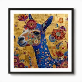 Patchwork Quilted Alpaca Poster