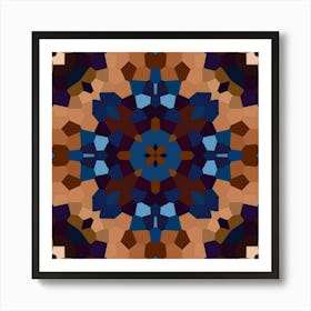 Square Mosaic Abstraction Art Print