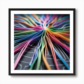 Colorful Wires 27 Art Print