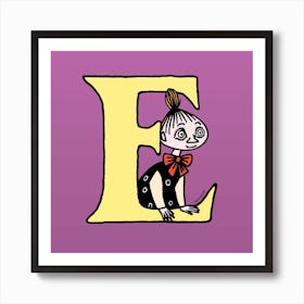 Moomin Collection Alphabet Letter E Art Print