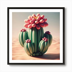 Balloon Cactus 4 Art Print