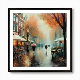 Rainy Day In Amsterdam 12 Art Print