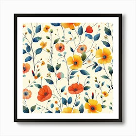 Watercolor Floral Art Print