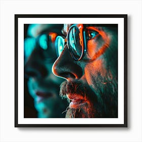 Two Men In Glasses Art Print