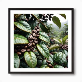 Coffee Beans On A Tree 1 Art Print
