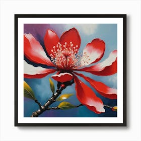 Red Flower Art Print