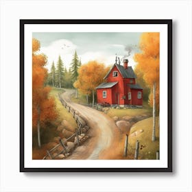 Red Barn Art Print