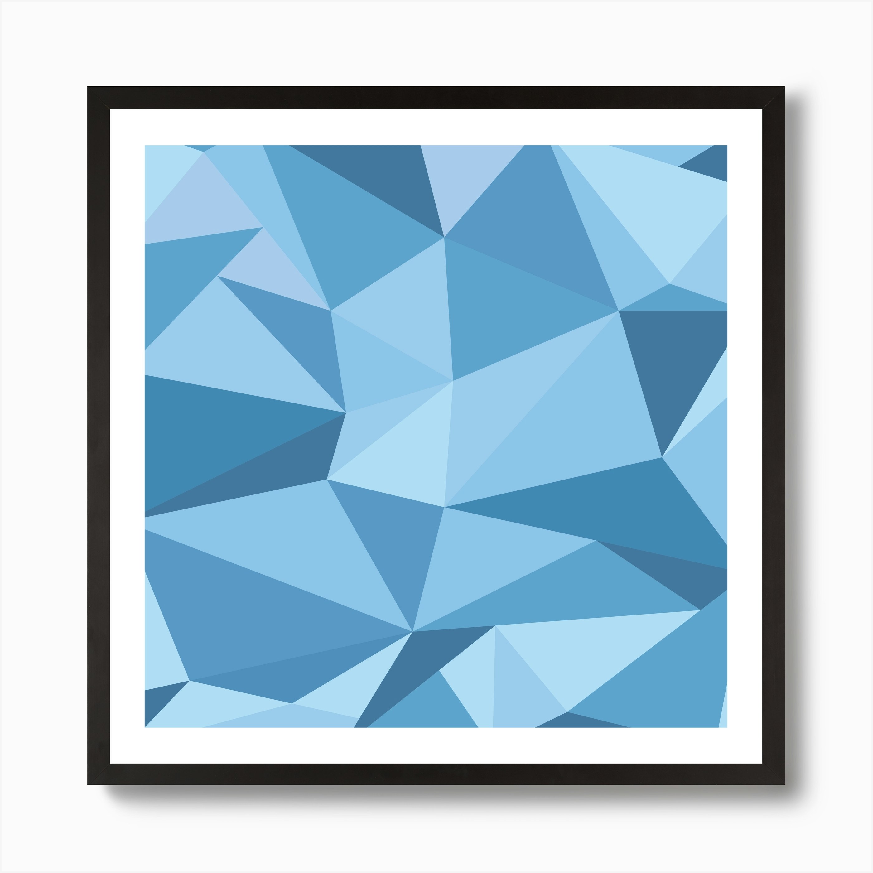 Fifty Shades Of Blue Square Art Print By Posterboy Fy