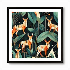 Deer In The Forest Art Print