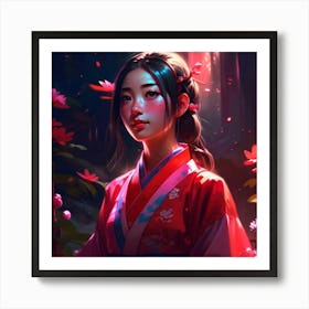 Asian Girl Art Print