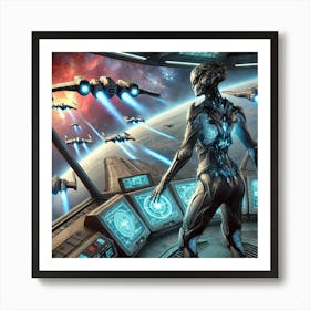 Lysara Stratos Tactical Dive Scifi Art Print