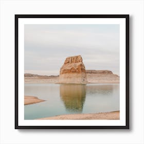 Lone Rock Lake Powell Square Art Print