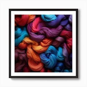 Colorful Yarn Background 4 Art Print