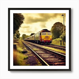 Transportation Railway Transport Rail Track Chemin De Fer Train Britain Signal Yellow Red (8) Art Print