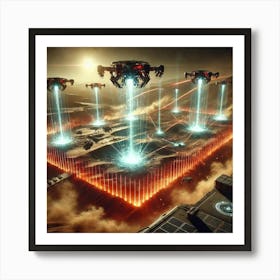 Terraforming Drones Manipulating Environment Art Print