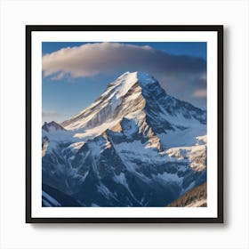 A Beautiful snow Mountain Art Print