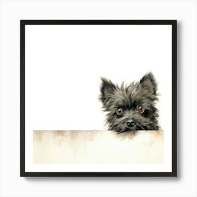 Black And White Terrier Art Print