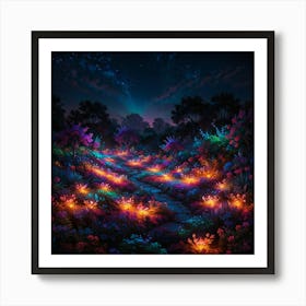 Night In The Garden 3 Art Print