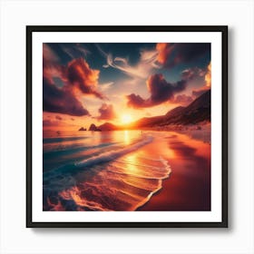 Sunset Stock Videos & Royalty-Free Footage 1 Art Print