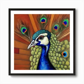 Peacock Bird Art Print