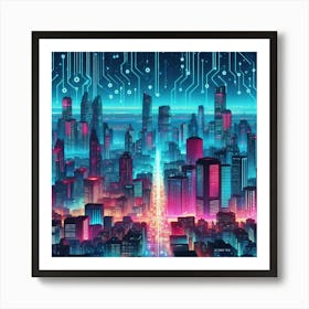 Futuristic City 4 Art Print