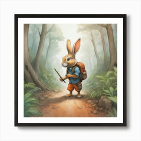 Rabbit In The Woods 14 Art Print