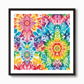 Colorful Flower Pattern Art Print