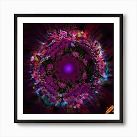 Craiyon 004018 Hidden Algorithm Concept With Vibrant Flowers And Digital Elements Art Print