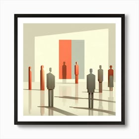 People Standing Art Print