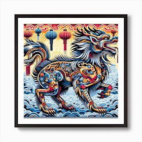 Chinese Lion Art Print