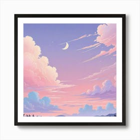 Summer Sea Sunset Art (1) Art Print