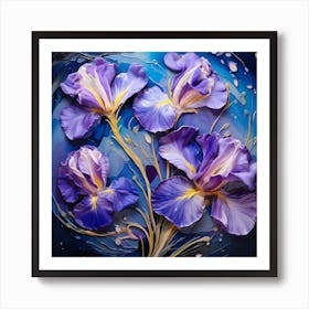 Purple Iris 5 Art Print