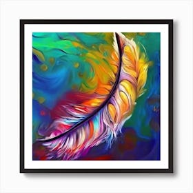 Feather Painting Art Print