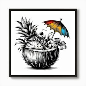 Tropical cocktail 19 Art Print