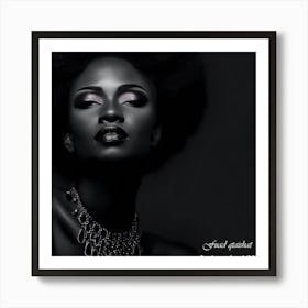 Black Woman With Afro Art Print