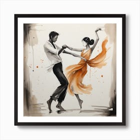 Tango Dancers Art Print