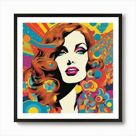 Psychedelic Woman Art Print