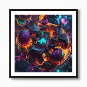 3d Digital Art Art gallery is open Art Print