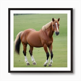 Horse In A Field Art Print