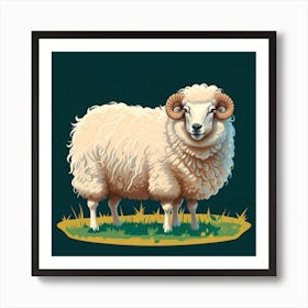 Sheep With Horns Art Print