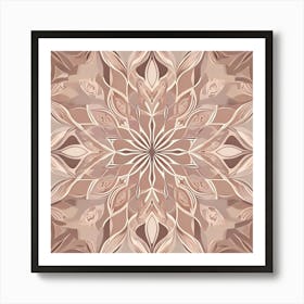 Trending Nude Color Mandala A Symmetrical Mandala Design Where Each Section Is Filled With Differen 272222507 (3) Art Print