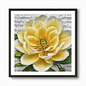 Yellow Peony Art Print