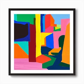 Abstract Travel Collection Belize City Belize 5 Art Print