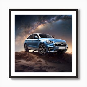 A Car Flaying In The Galaxy A54 3 Art Print