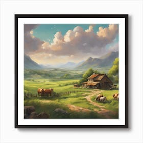 Barn In The Countryside Art Print