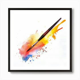 Watercolor Brush Art Print