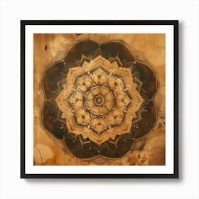 Pyrography on Wood 1 Art Print