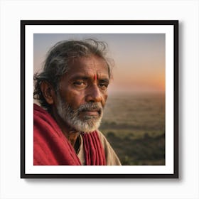 Portrait Of An Indian Man 1 Art Print